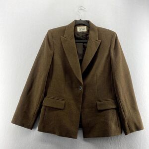 Le Suit Brown Business Work Blazer Womens Size 10